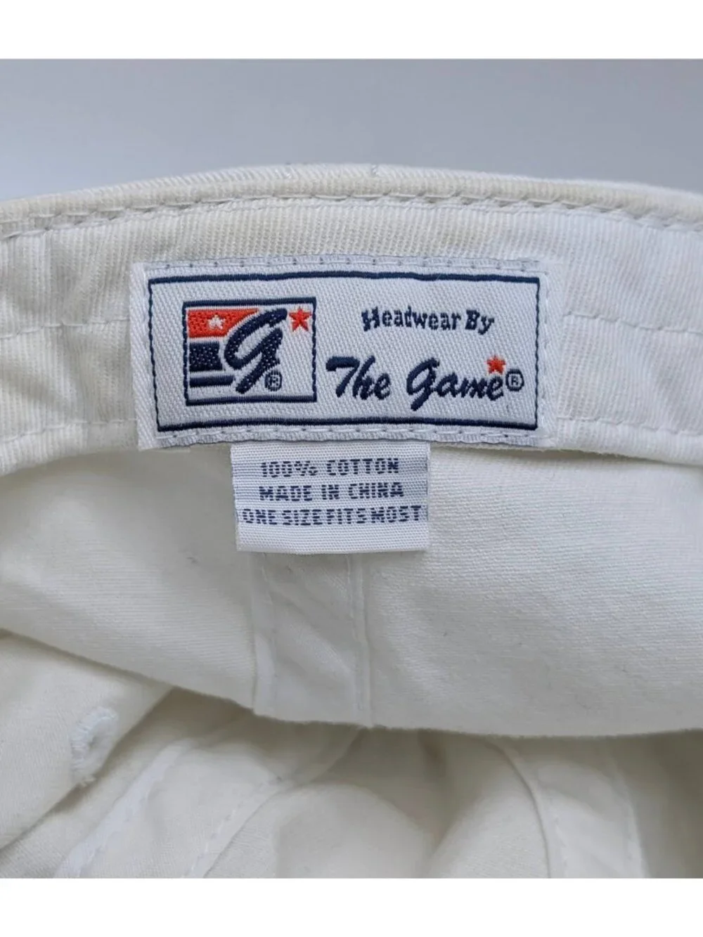 Vintage The Game Logo Hat Just Right Strap Back Baseball Cap Adjustable White